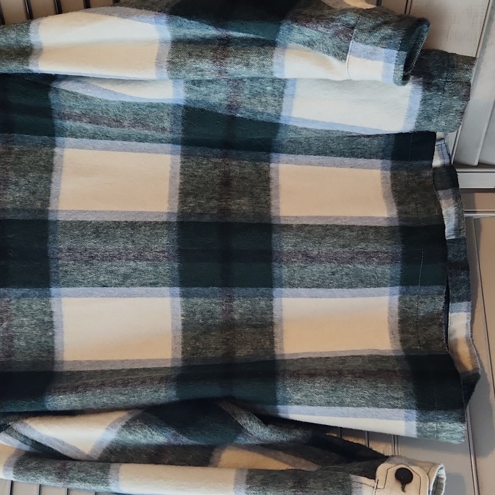 Zara Shacket Button Down Pockets Collar Cozy - image 8